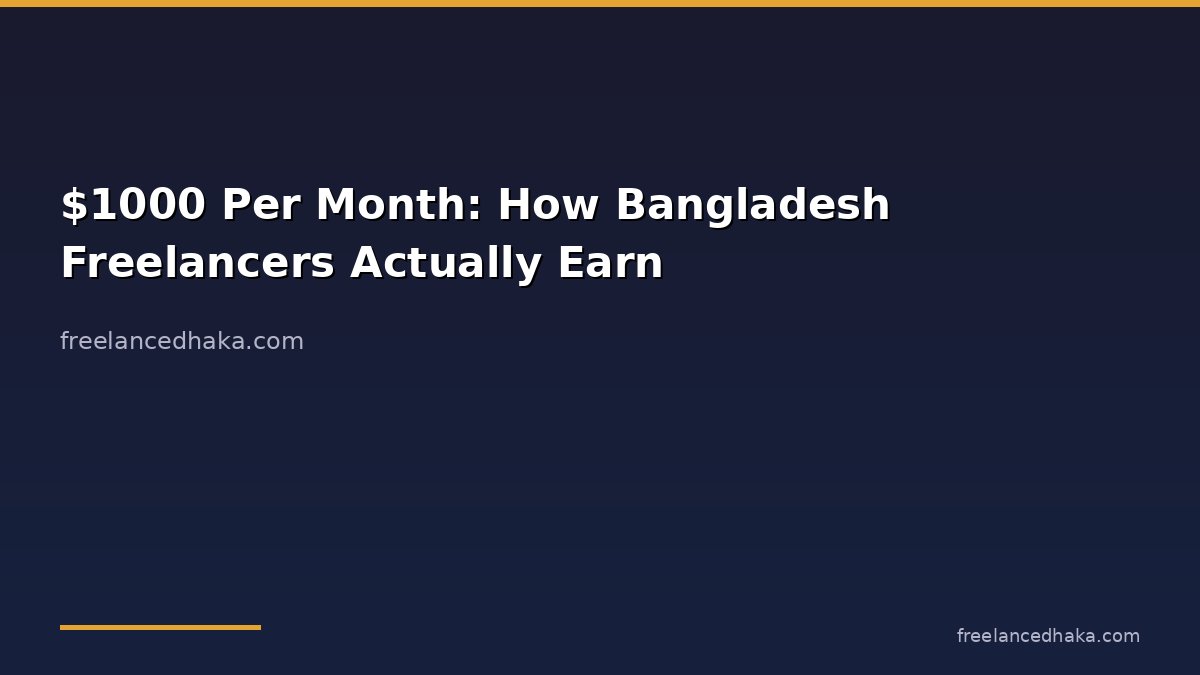 $1000 Per Month: How Bangladesh Freelancers Actually Earn